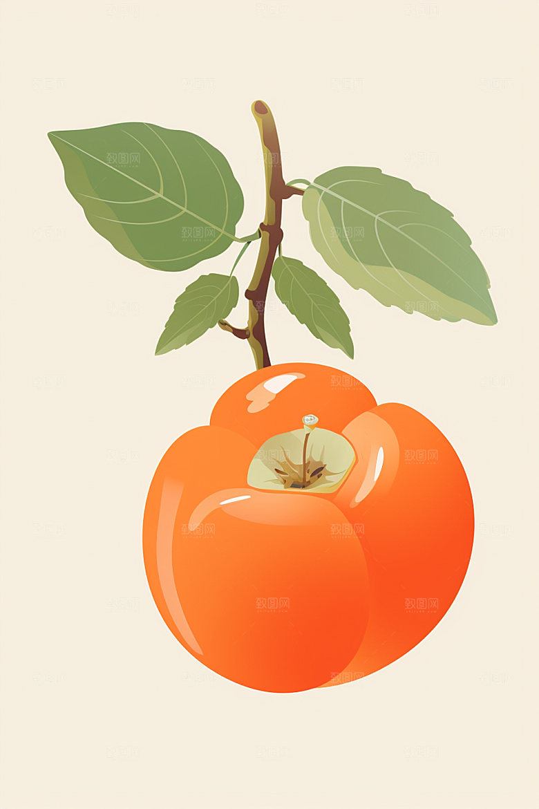 霜降手绘秋天插画