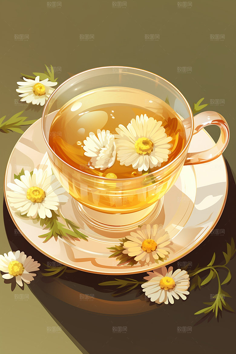霜降节气手绘插画