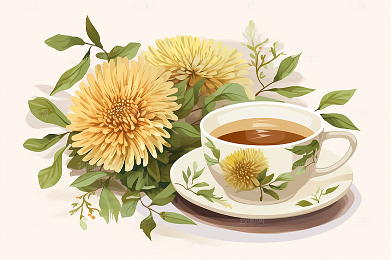 霜降十月应季插画