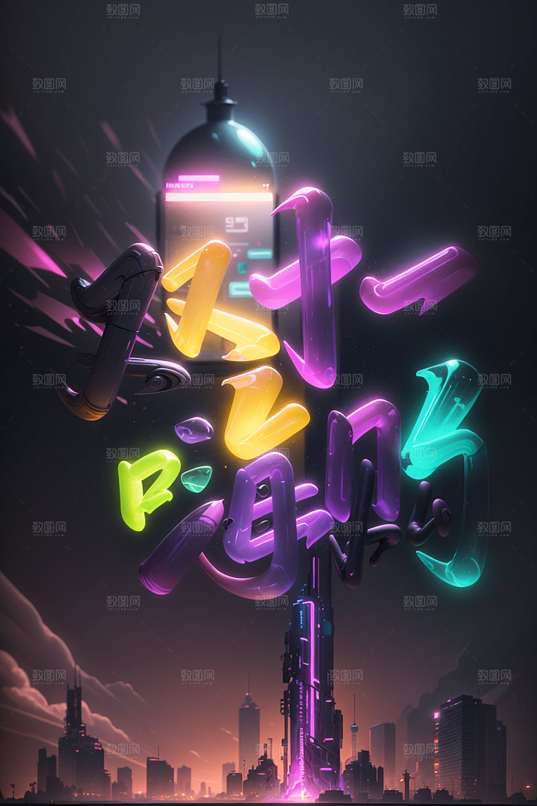 双十一彩色质感矢量元素