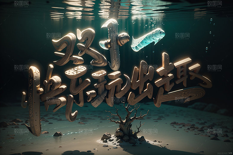 双十一立体双十一嗨购矢量元素