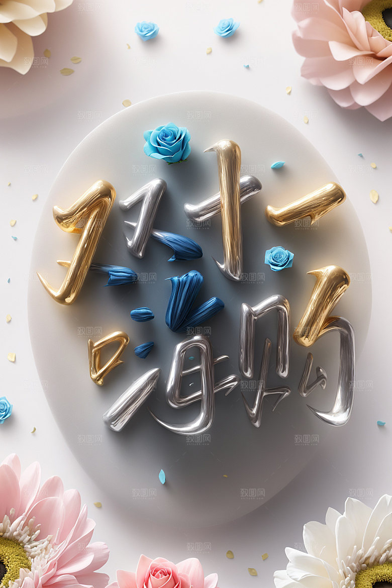 双十一质感立体矢量元素
