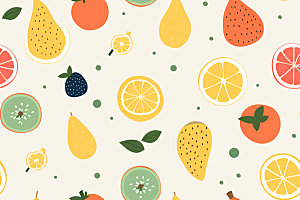 水果果蔬纹样背景图