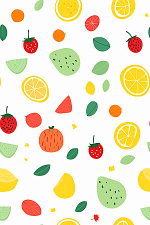 水果果蔬图案背景图