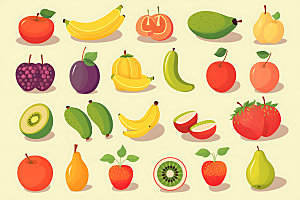 水果简约元素图标