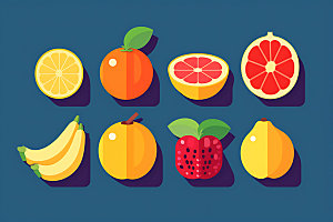 水果可爱元素图标
