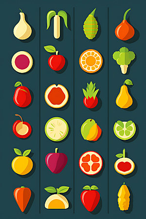水果简约可爱图标