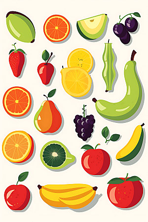 水果可爱缤纷图标