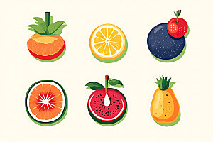 水果可爱缤纷图标