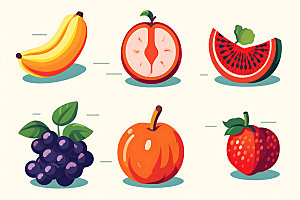 水果可爱彩色图标