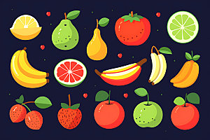 水果可爱彩色图标