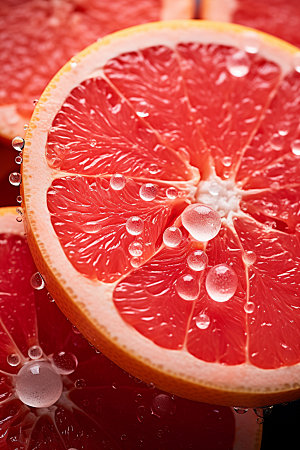 柚子质感红柚摄影图