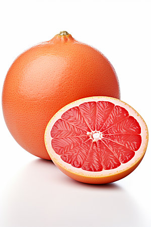 柚子美味红柚摄影图