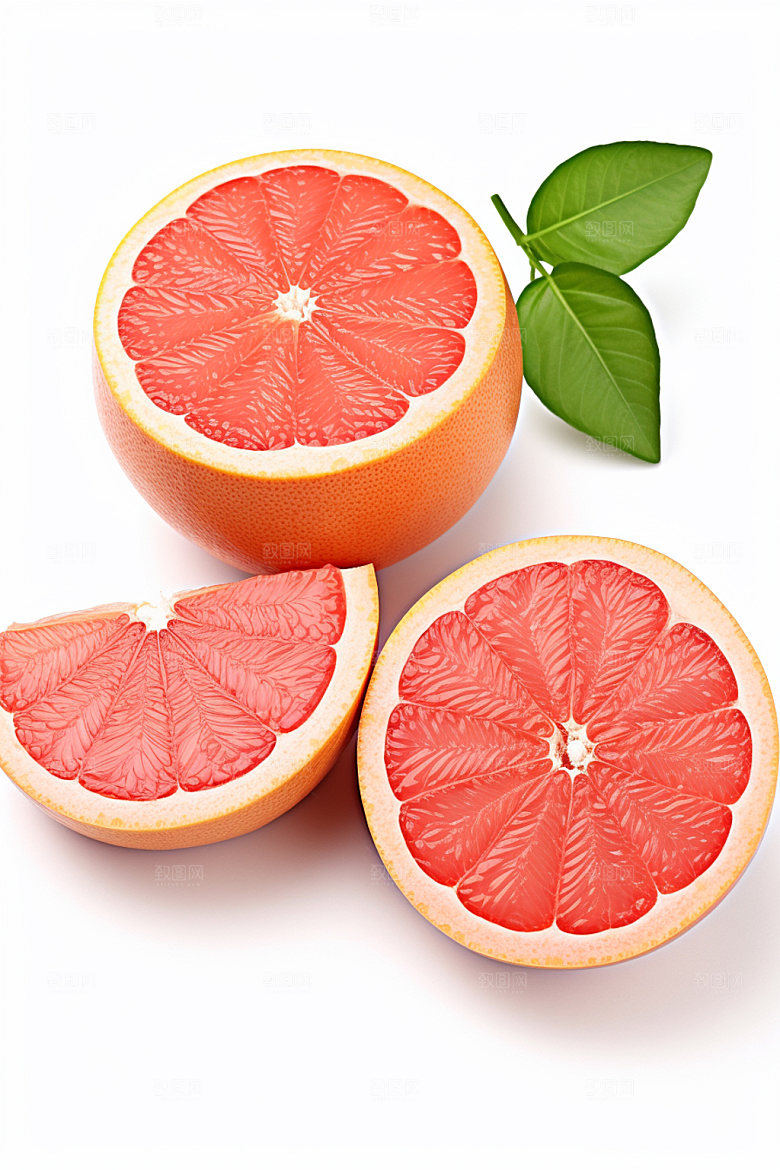 柚子红柚夏季摄影图