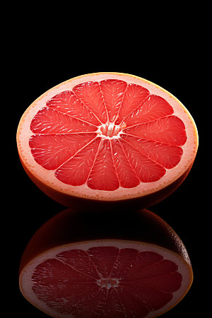 柚子美味水果摄影图