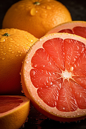 柚子西柚美味摄影图
