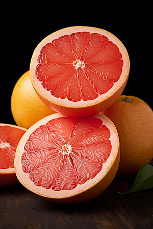 柚子质感西柚摄影图