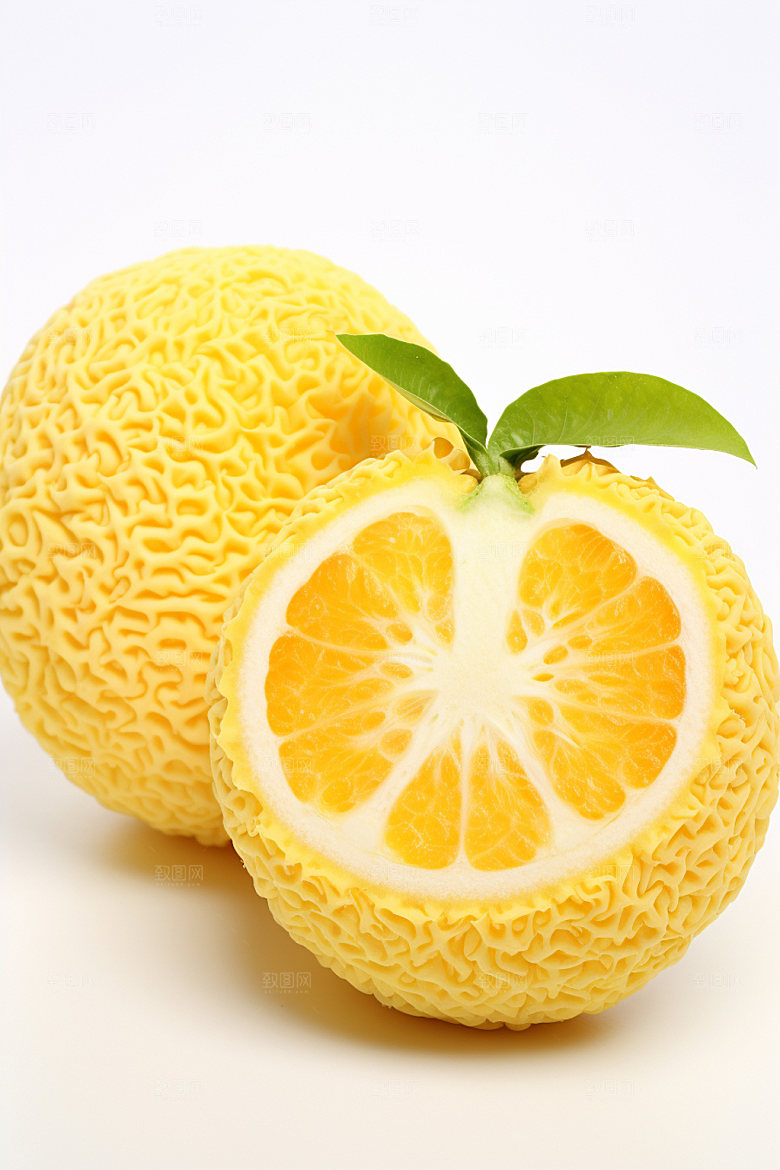 柚子质感夏季摄影图