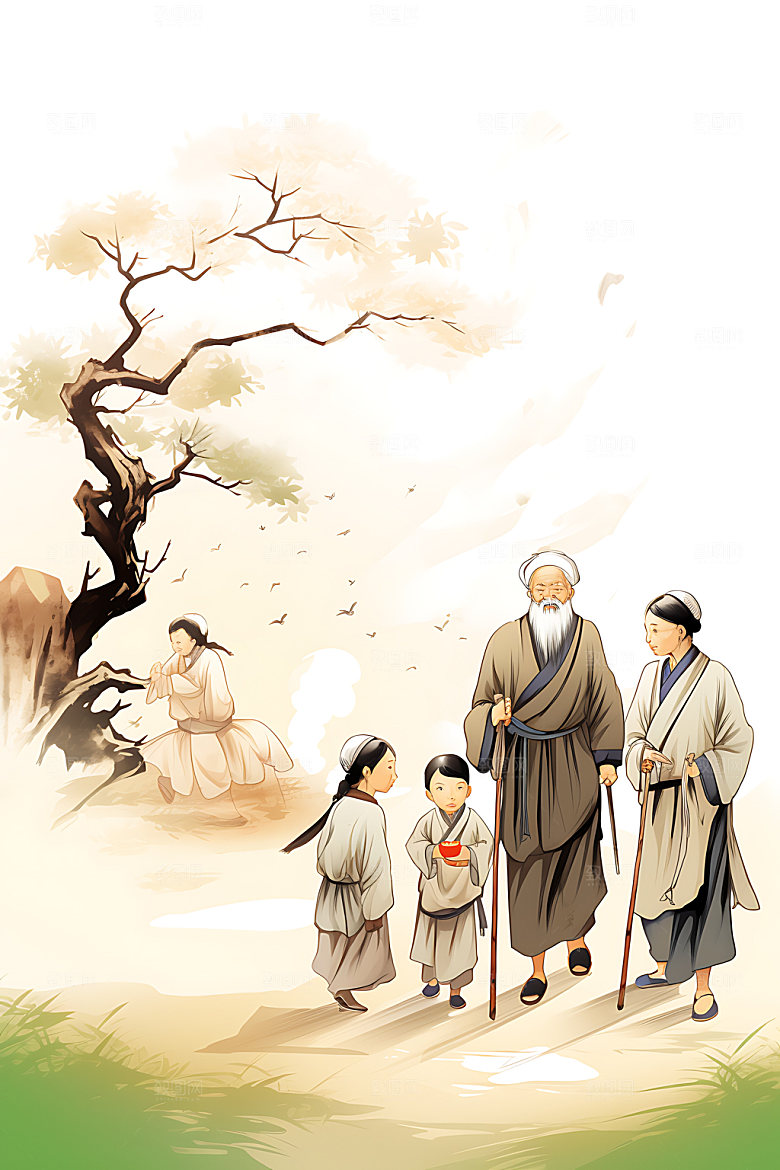 教书育人教师节传道受业插画