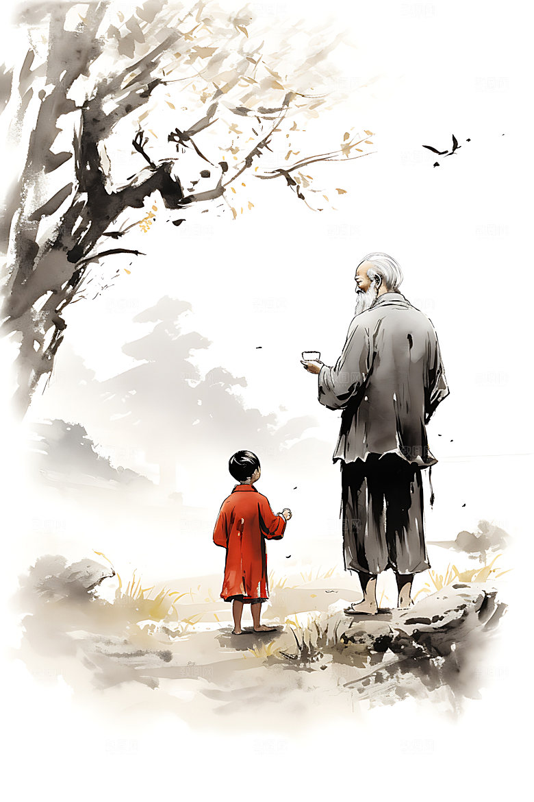 教书育人中国风讲课插画
