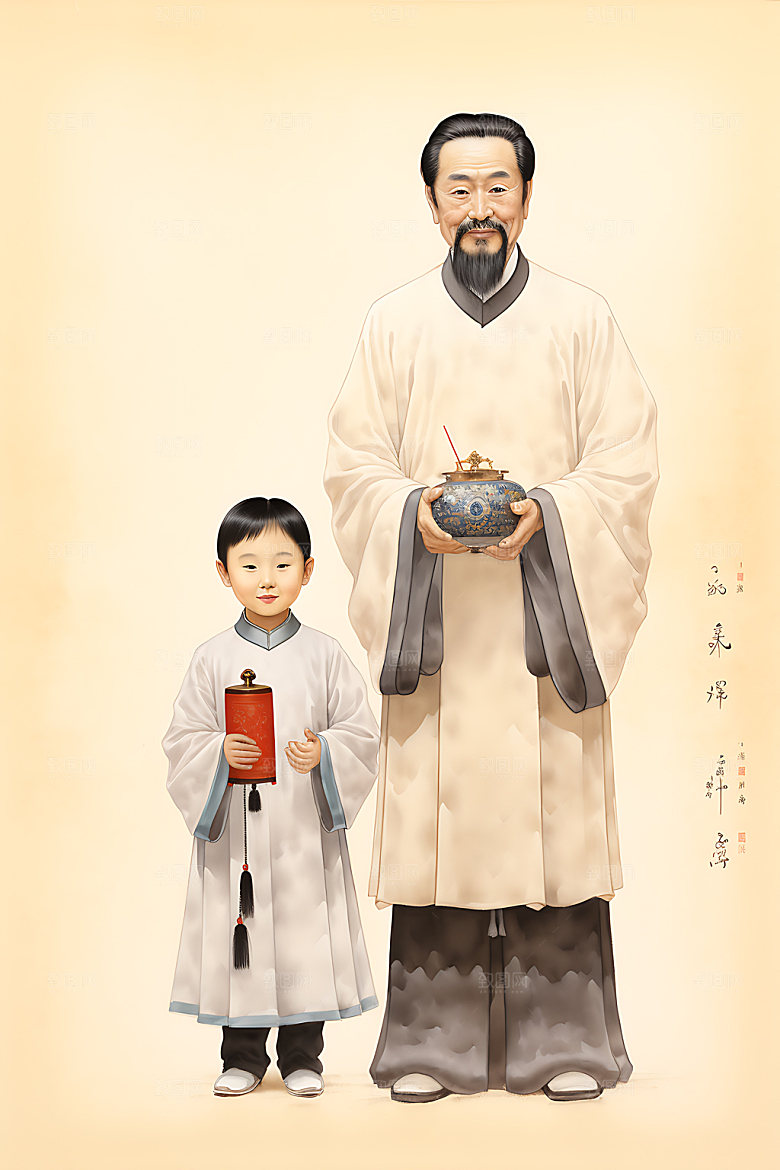 教书育人教学传道受业插画