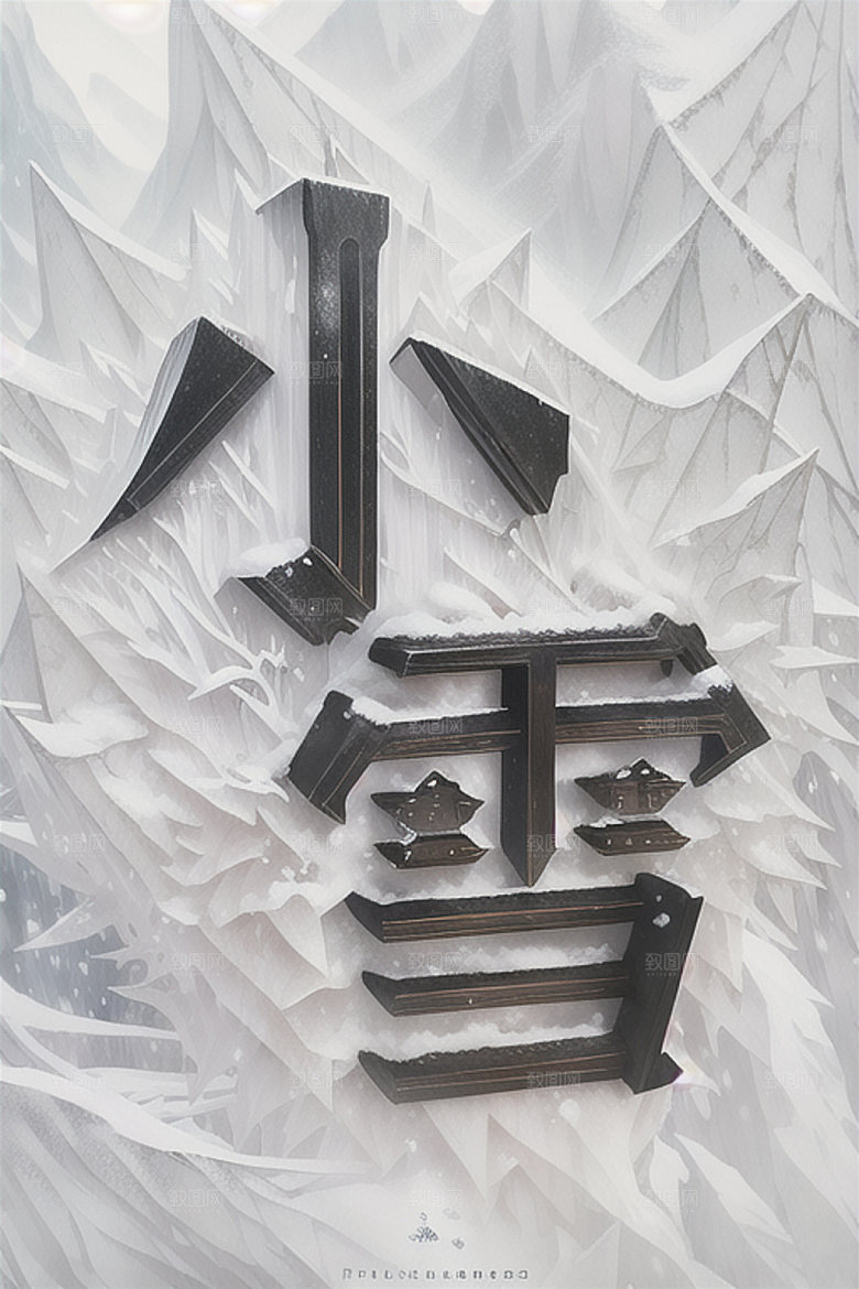 二十四节气立体字中式风格艺术字