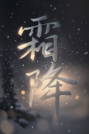 二十四节气书法中国风艺术字