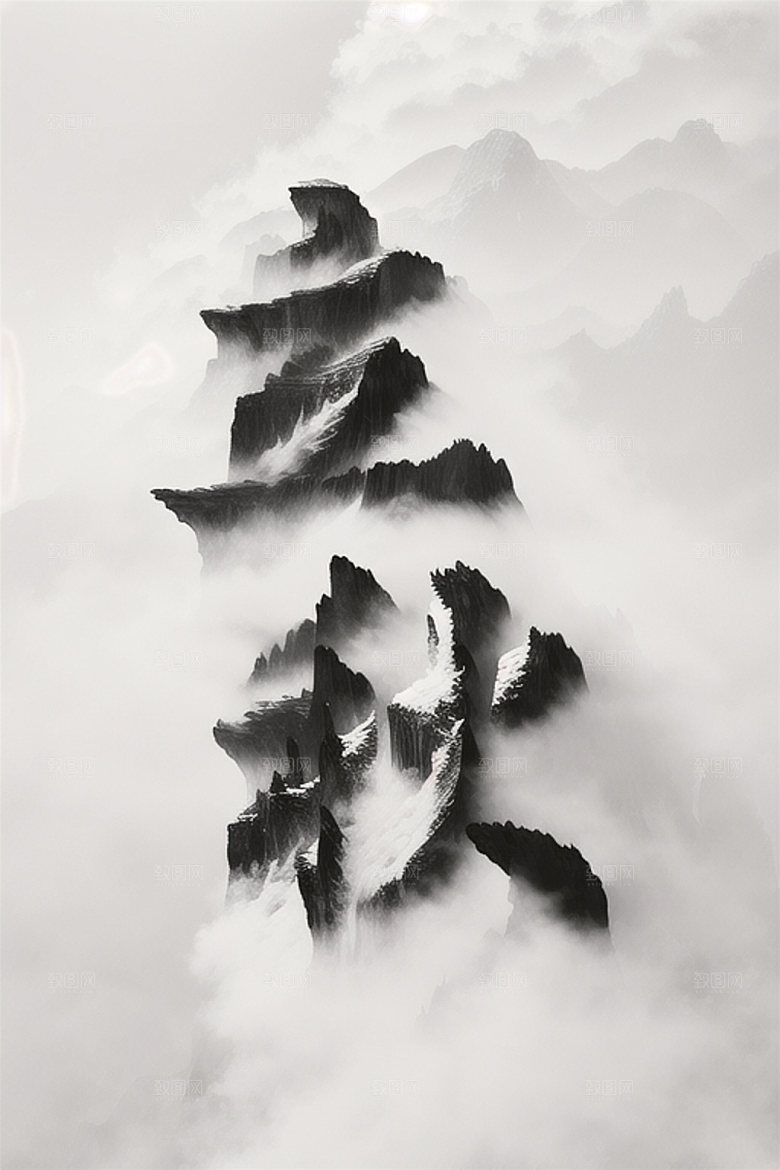 二十四节气水墨中国风艺术字