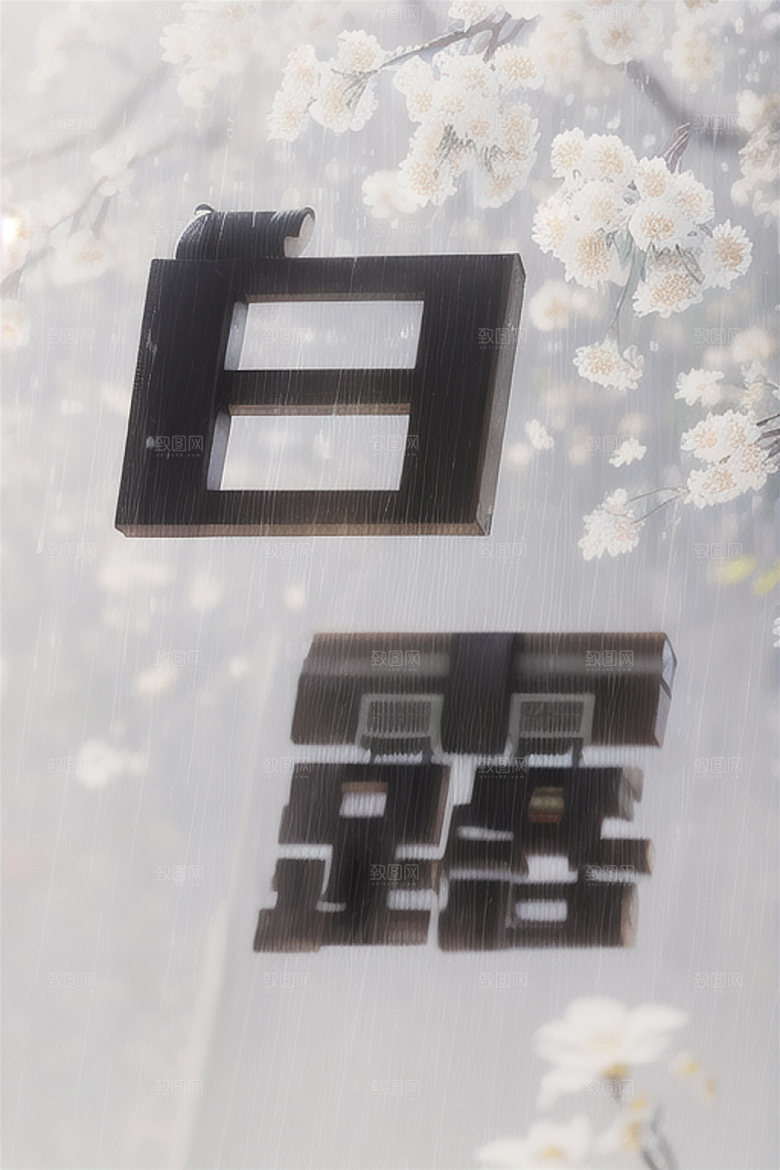 二十四节气中国风书法艺术字