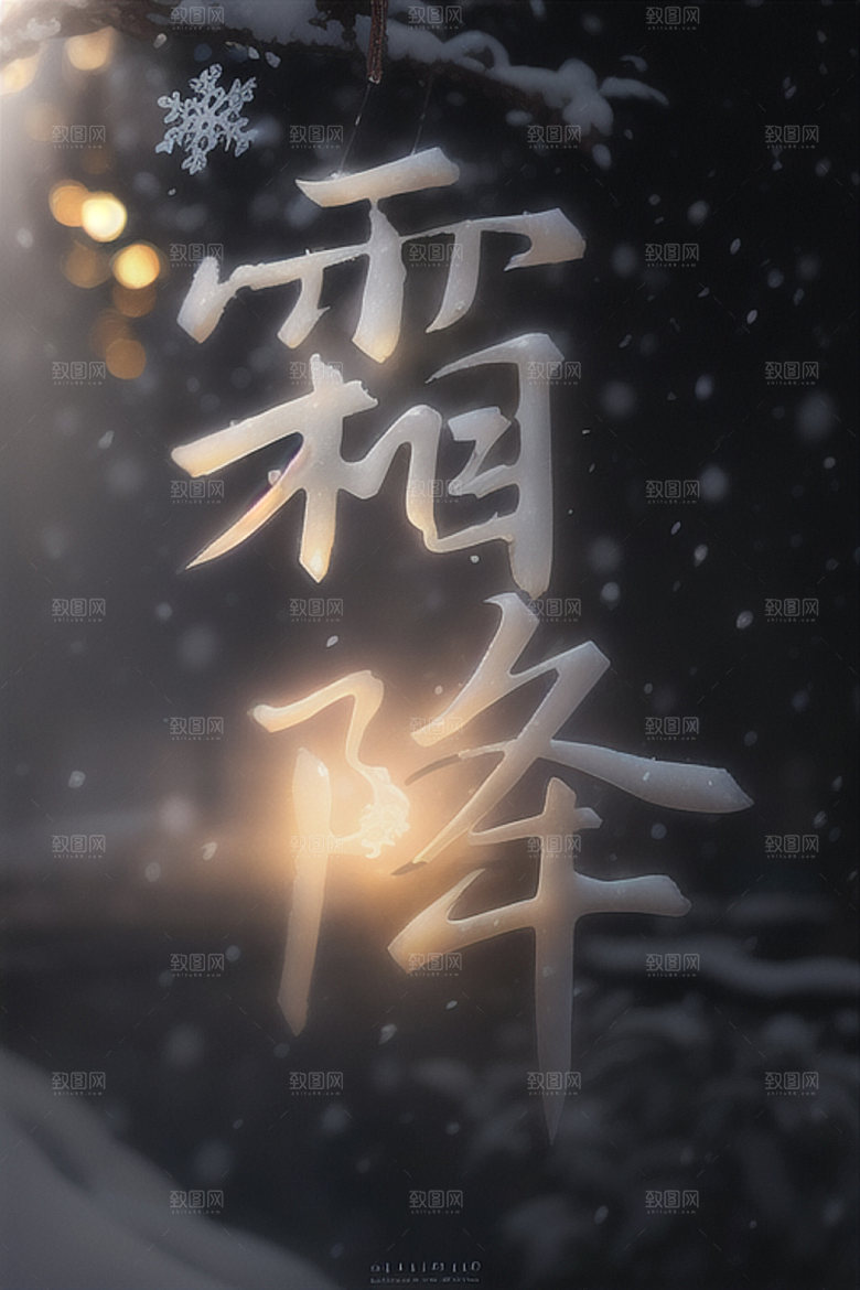 二十四节气书法中国风艺术字