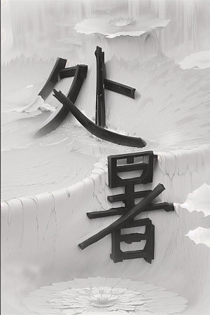 二十四节气创意中国风艺术字