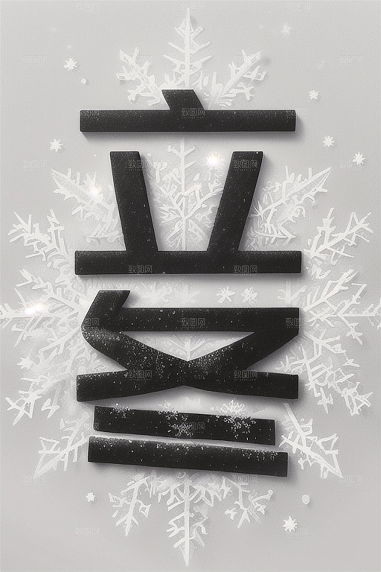 二十四节气中式风格创意艺术字