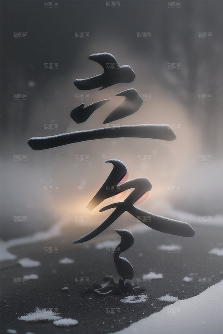 二十四节气创意3D艺术字