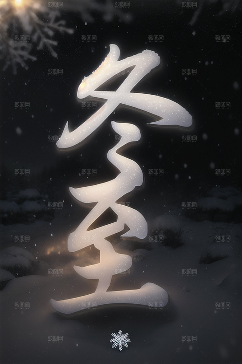 二十四节气书法水墨艺术字