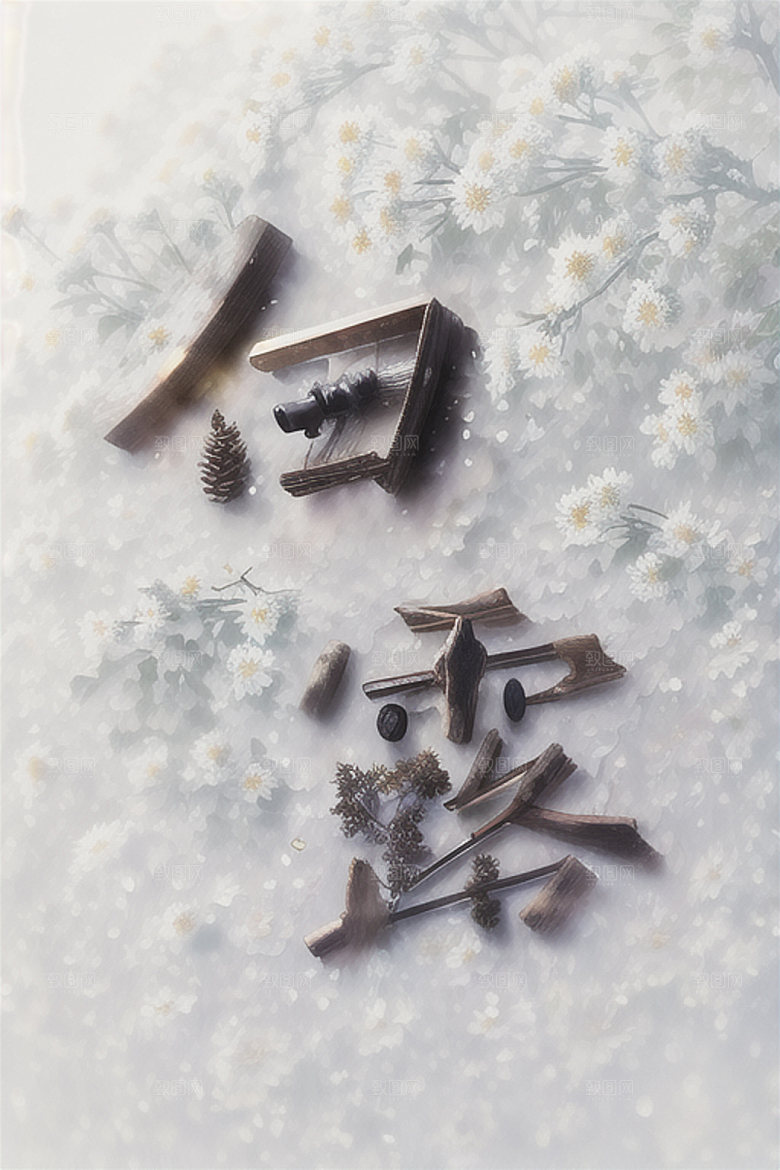 二十四节气立体字创意艺术字