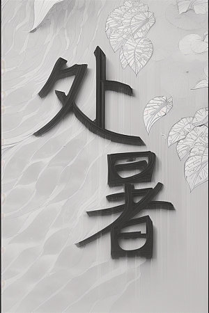 二十四节气书法中国风艺术字