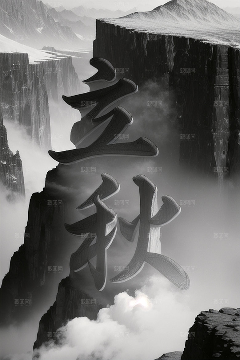 二十四节气立体字书法艺术字