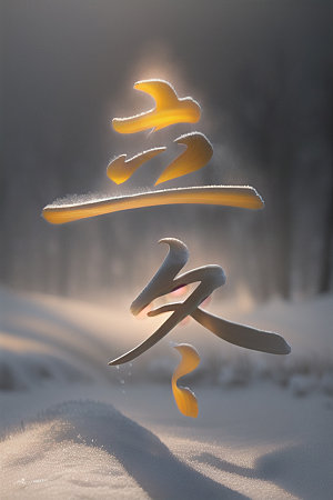 二十四节气中国风创意艺术字