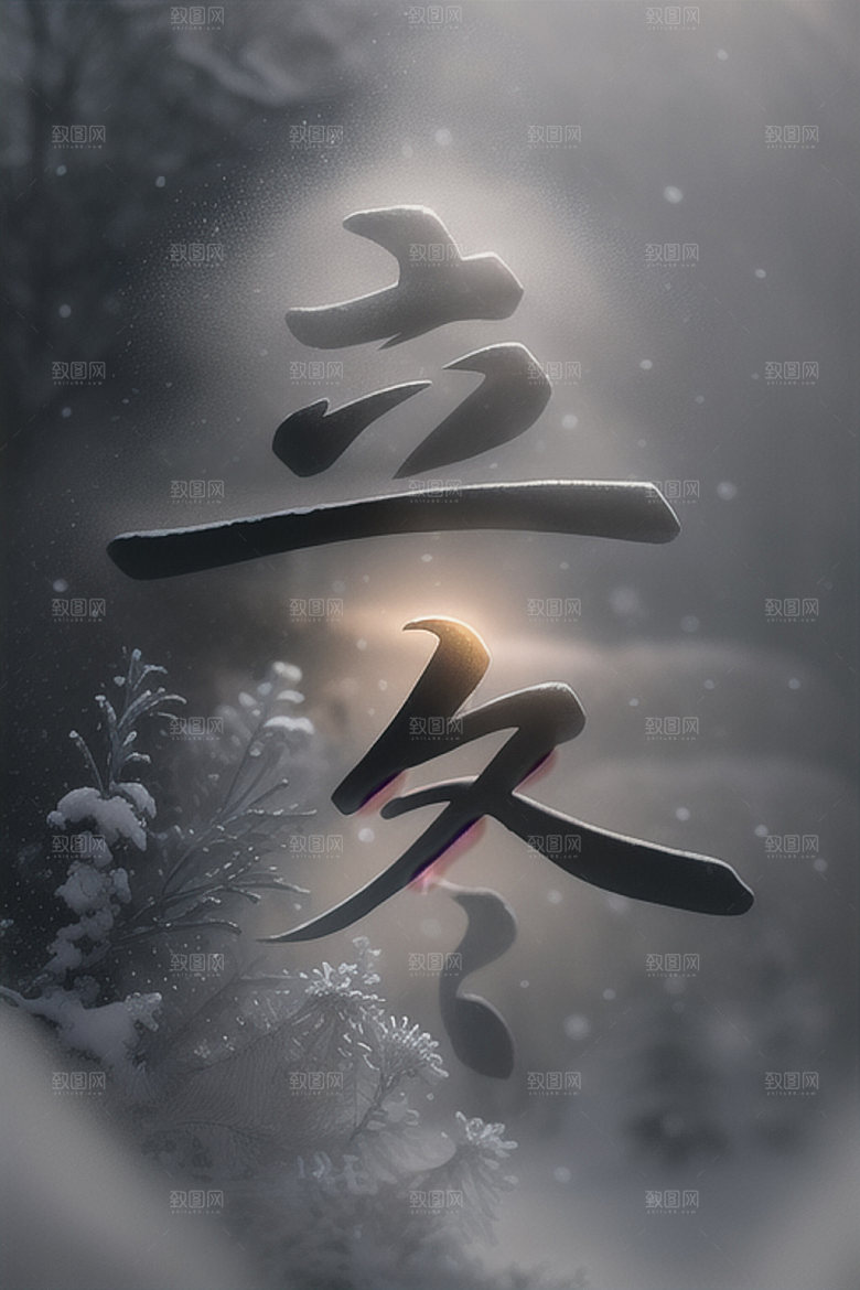 二十四节气创意书法艺术字