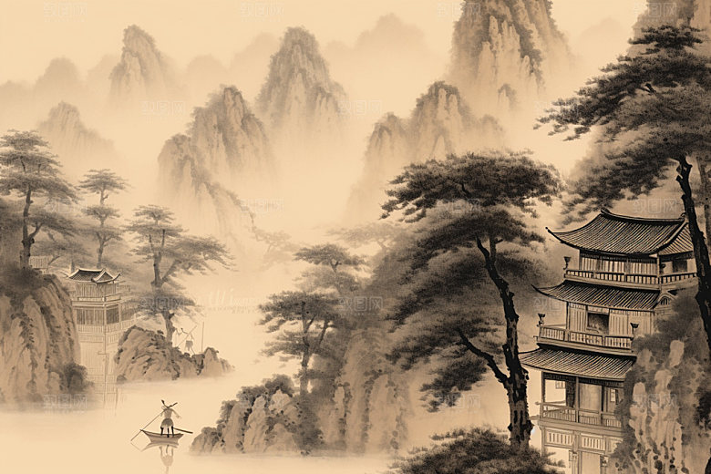 中国画高清中式插画