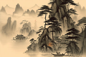 中国画高清艺术插画