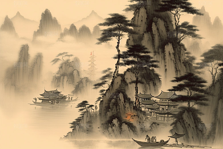 中国画高清艺术插画