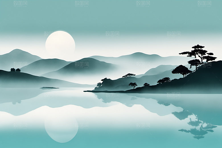 水墨高清意境装饰画