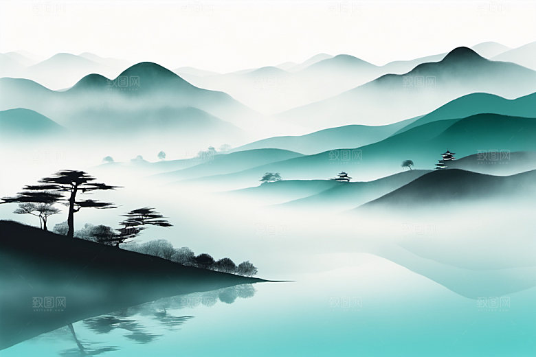 水墨中国风意境装饰画