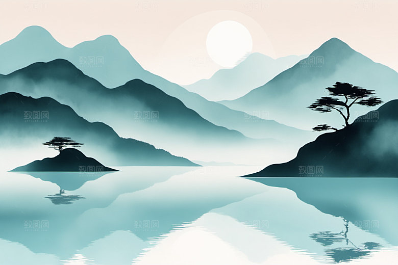 水墨中国风唯美装饰画