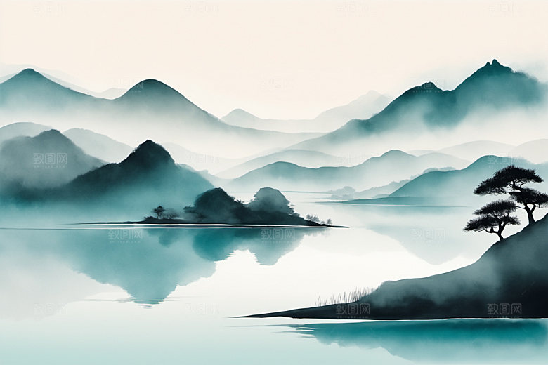 水墨国画写意装饰画
