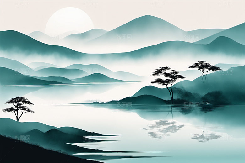水墨中国风意境装饰画