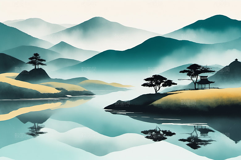 水墨高清写意装饰画