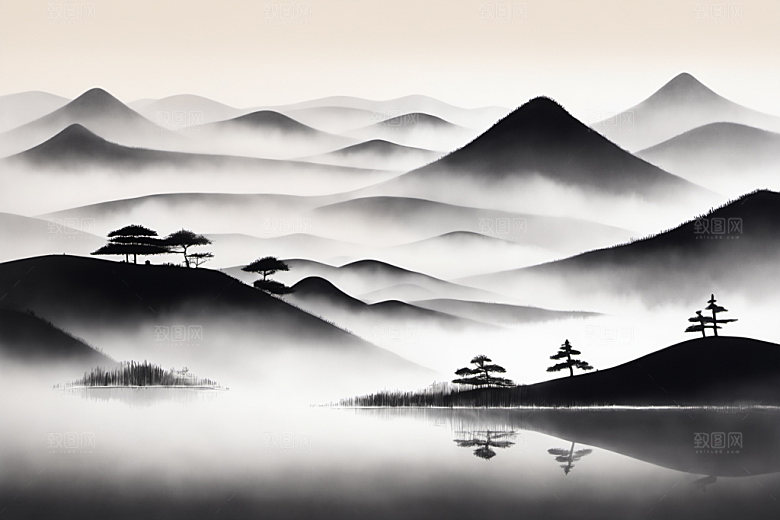 水墨意境写意装饰画