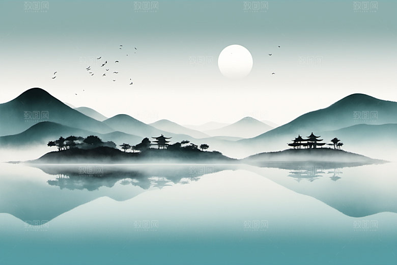 水墨国画高清装饰画